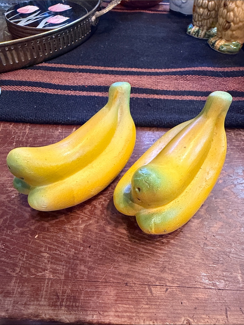 Vintage Ceramic Banana salt and pepper shakers